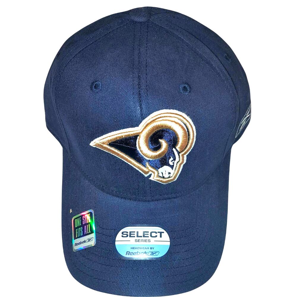 Reebok Rams Hat Cap Blue And Tan Los Angeles Football NFL Super Bowl New